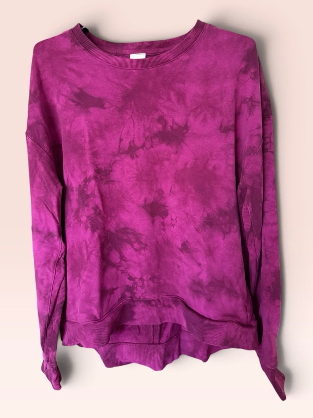 All in Motion XXL Magenta Tie Dye Sweatshirt Oversized Thumbholes